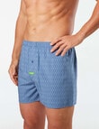 Mitch Dowd Woven Hexo Geo Bamboo-Blend Boxer Short, Blue product photo View 03 S