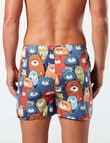 Mitch Dowd Funny Bears Woven Cotton Boxer Short, Blue product photo View 02 S