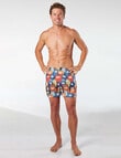 Mitch Dowd Funny Bears Woven Cotton Boxer Short, Blue product photo View 04 S