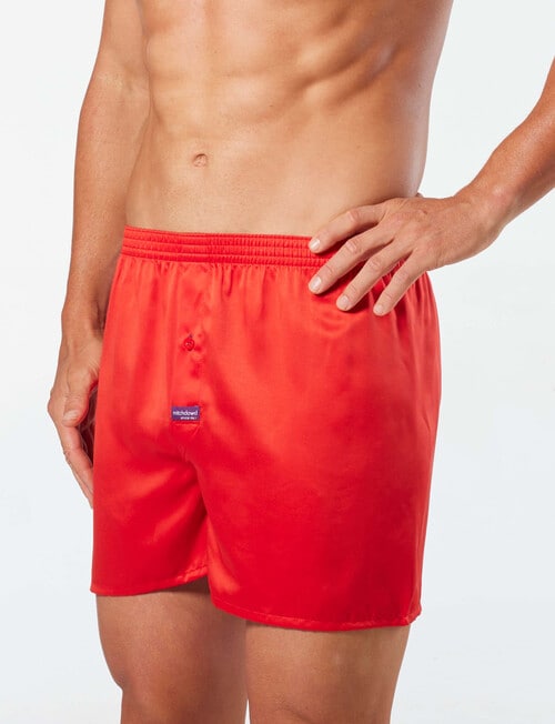 Mitch Dowd Satin Boxer, Red Salsa product photo View 03 L