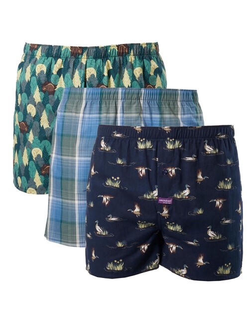Mitch Dowd Ducks Woven Boxer, 3-Pack, Assorted product photo