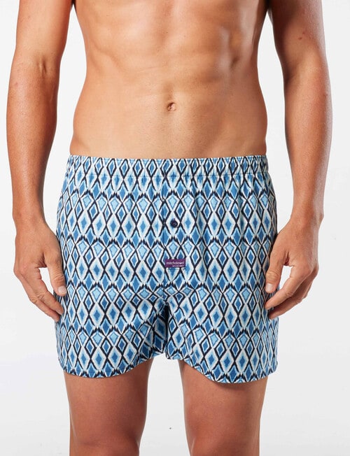 Mitch Dowd Leaf Woven Boxer, 3-Pack, Blue product photo View 02 L