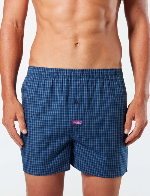 Mitch Dowd Cubist Check Woven Boxer, 3-Pack, Blue product photo View 02 L