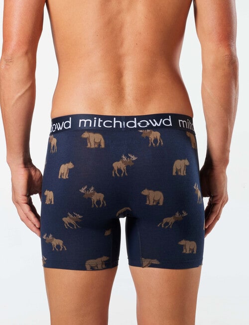 Mitch Dowd Bear Moose Bamboo-Blend Mid Comfort Trunk, 3-Pack, Navy & Black product photo View 03 L