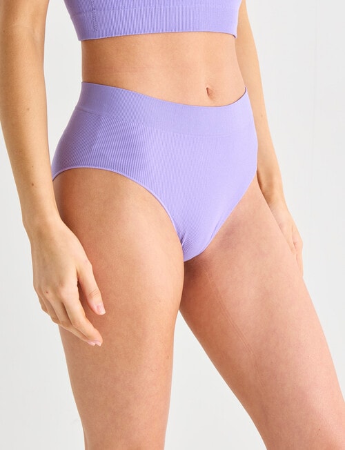Honey Vegas Rib Hi Cut Brief, Periwinkle, XXS-XL product photo