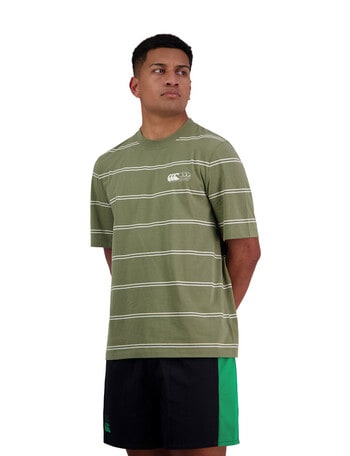Canterbury Striped Short Sleeve Shirt, Green product photo