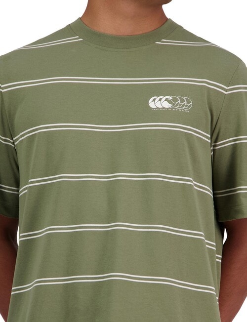 Canterbury Striped Short Sleeve Shirt, Green product photo View 03 L