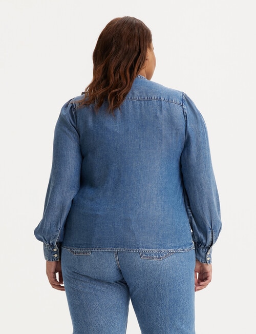 Levis Carinna Denim in Patches 2 Blouse, Blue product photo View 02 L