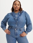 Levis Carinna Denim in Patches 2 Blouse, Blue product photo View 04 S