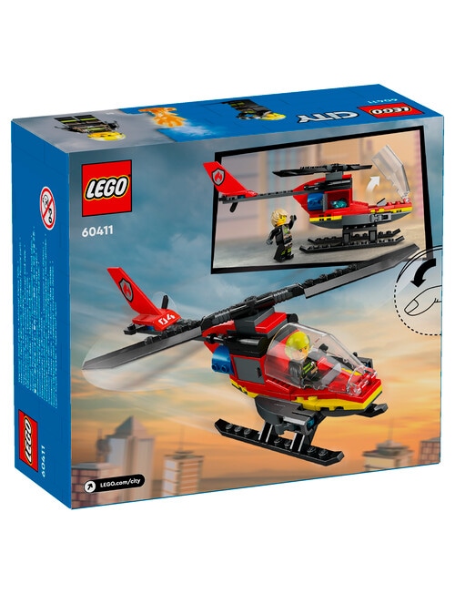 LEGO City City Fire Rescue Helicopter, 60411 product photo View 12 L