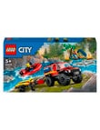 LEGO City City 4x4 Fire Engine with Rescue Boat, 60412 product photo View 02 S