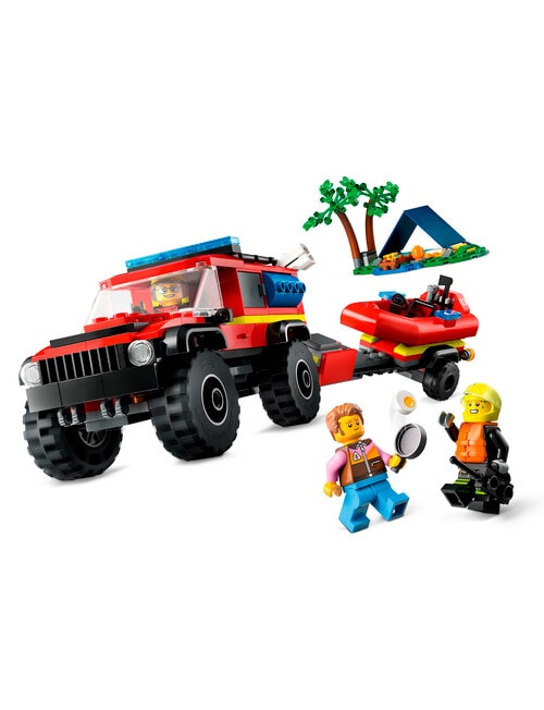 LEGO City City 4x4 Fire Engine with Rescue Boat, 60412 product photo View 04 L