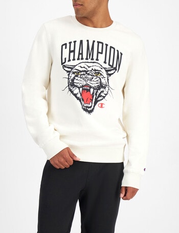 Champion Graphic Crew Sweatshirt, White product photo
