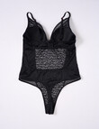 Acapella Chloe Jacquard Bodysuit, Black, 8-16 product photo View 02 S