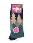 Mitch Dowd Trees Bamboo Comfort Crew Sock, Forest product photo View 02 S