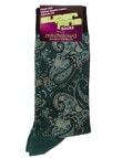 Mitch Dowd Paisley Crew Sock, Green product photo View 02 S