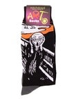 Mitch Dowd Scream Crew Art Sock, Black product photo View 02 S