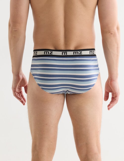 Mazzoni Brief, 2-Pack, Blue Stripe & Plain Blue product photo View 02 L
