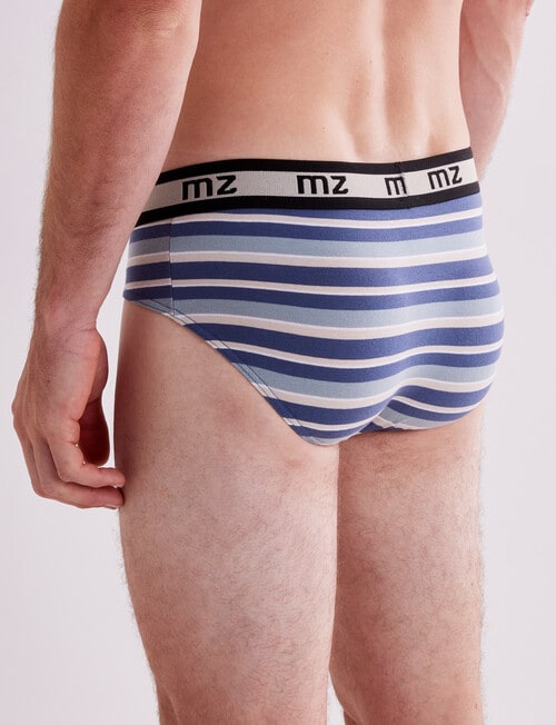 Mazzoni Brief, 2-Pack, Blue Stripe & Plain Blue product photo View 03 L