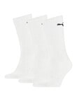 Puma Crew Cushioned Sports Sock, 3-Pack, White product photo