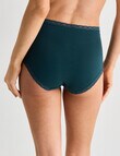 Lyric Lisa Cotton Lace Trim Full Brief, Emerald, 8-18 product photo View 02 S