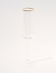 CinCin Kingston Flute Glass, Gold Rim, Set Of 4 product photo View 03 S