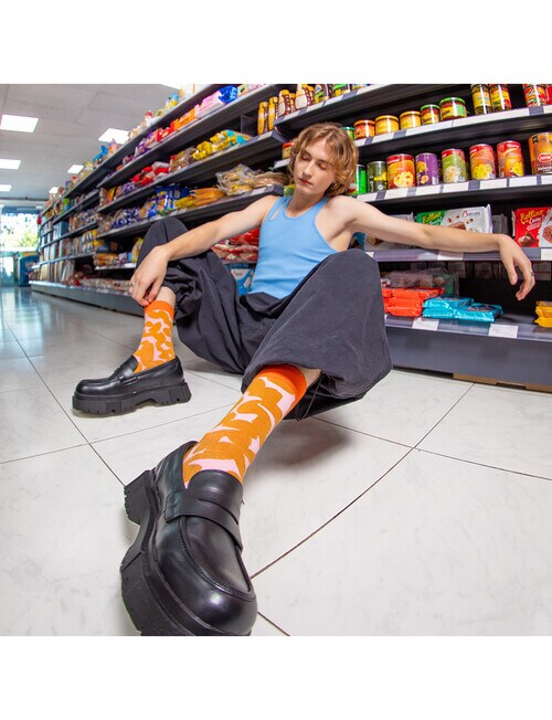 Eat My Socks Peanut Butter Sock, Yellow & Pink product photo View 05 L