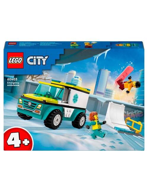 Lego City City Emergency Ambulance and Snowboarder, 60403 product photo View 02 L