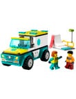 Lego City City Emergency Ambulance and Snowboarder, 60403 product photo View 03 S