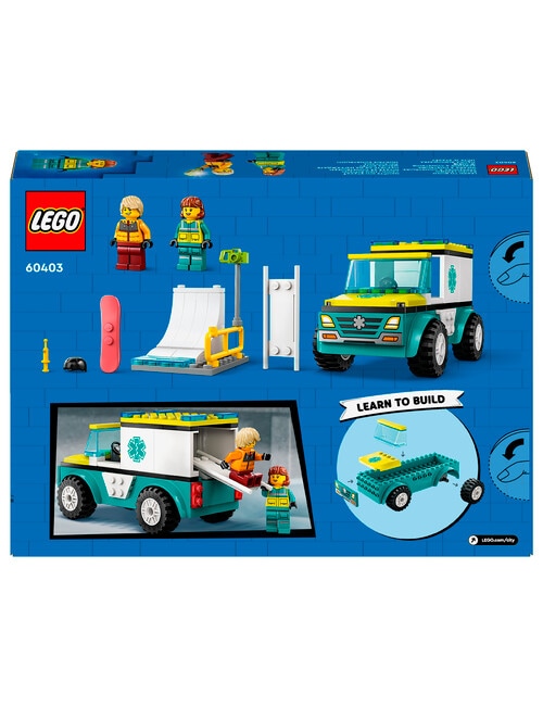 Lego City City Emergency Ambulance and Snowboarder, 60403 product photo View 09 L