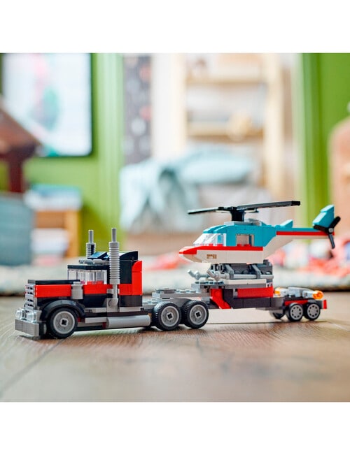 LEGO Creator 3-in-1 Flatbed Truck with Helicopter, 31146 product photo View 06 L