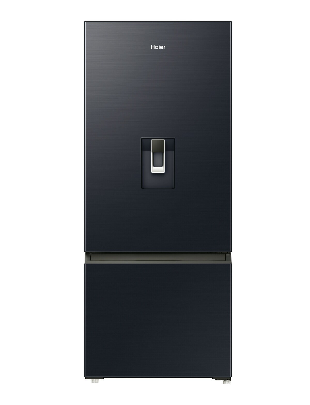 Haier 431L Bottom Mount Fridge Freezer with Water Dispenser, Black