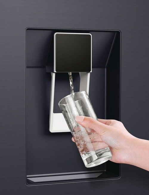 Haier 431L Bottom Mount Fridge Freezer with Water Dispenser, Black HRF420BHC product photo View 06 L