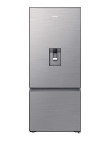 Haier 431L Bottom Mount Fridge Freezer with Water Dispenser, Satina HRF420BHS product photo