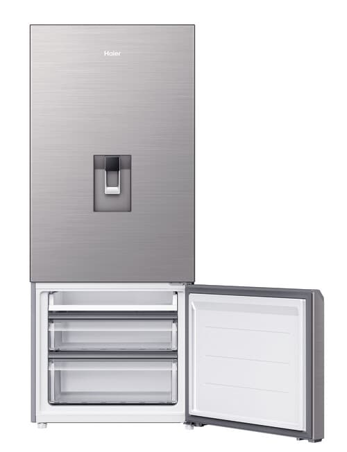 Haier 431L Bottom Mount Fridge Freezer with Water Dispenser, Satina HRF420BHS product photo View 04 L