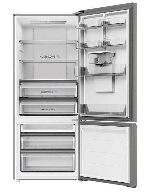 Haier 431L Bottom Mount Fridge Freezer with Water Dispenser, Satina HRF420BHS product photo View 05 L