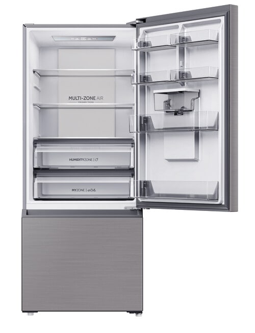 Haier 431L Bottom Mount Fridge Freezer with Water Dispenser, Satina HRF420BHS product photo View 06 L