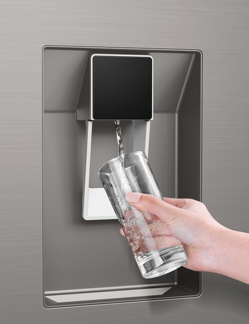 Haier 431L Bottom Mount Fridge Freezer with Water Dispenser, Satina HRF420BHS product photo View 07 L