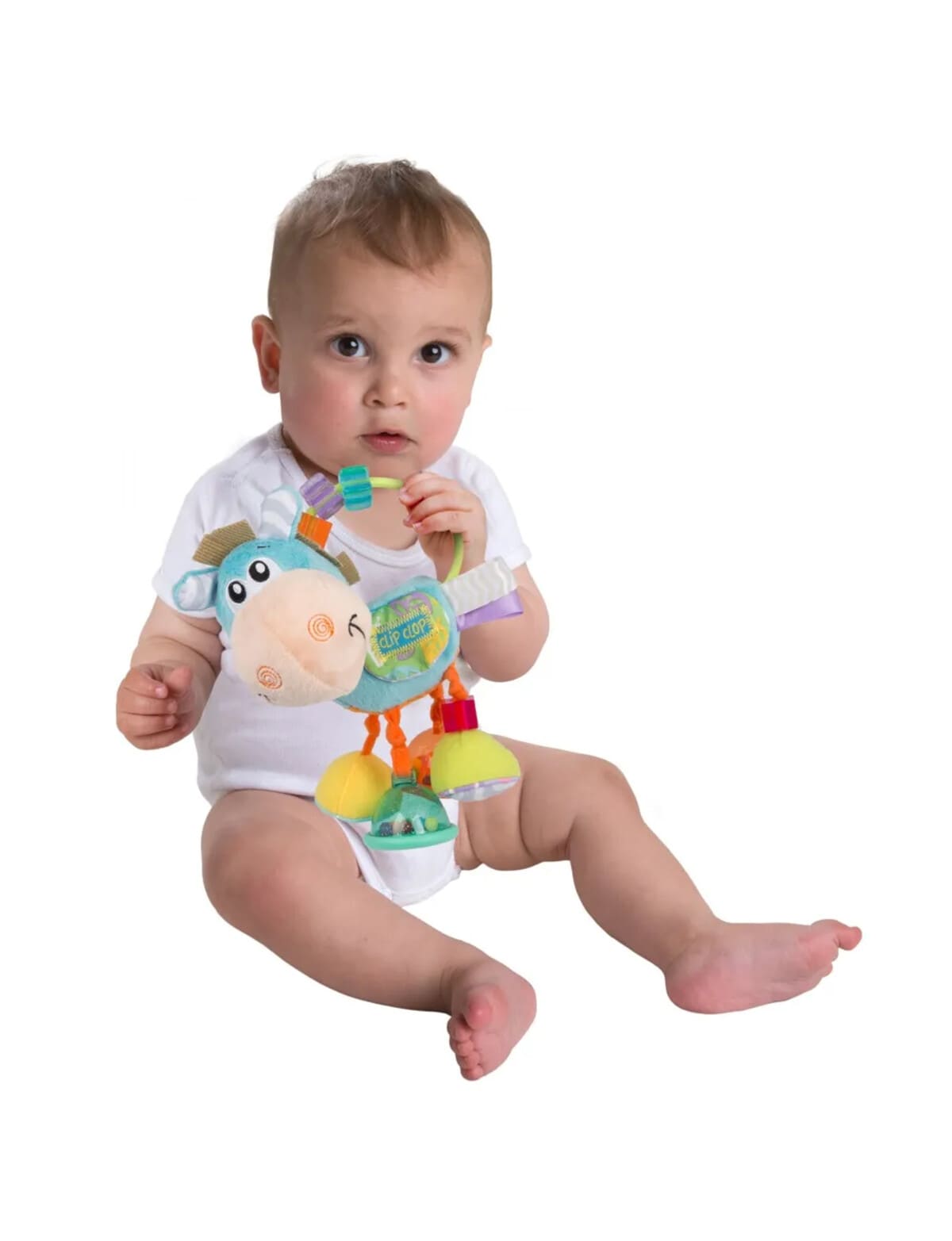 Playgro Clip Clop Activity Rattle, Blue Nursery Toys Play