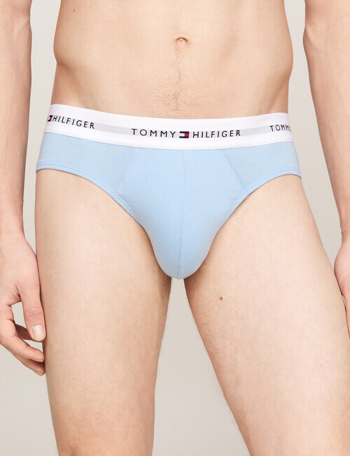 Tommy Hilfiger Signature Cotton Brief, 3-Pack, Blues & Red product photo View 06 L