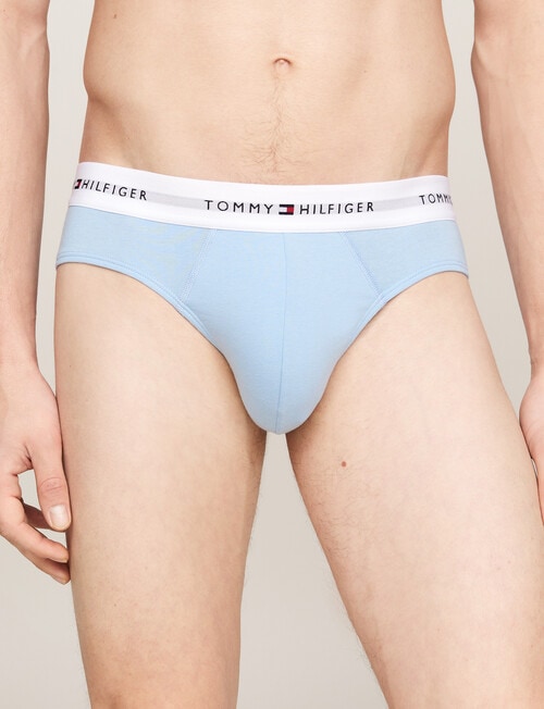 Tommy Hilfiger Signature Cotton Brief, 3-Pack, Blues & Red product photo View 06 L