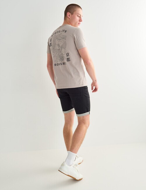 Tarnish Kyoto Gold Short Sleeve Tee, Gunmetal product photo View 03 L
