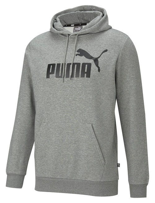 Puma Essential Full-Length Big Logo Hoodie, Grey product photo