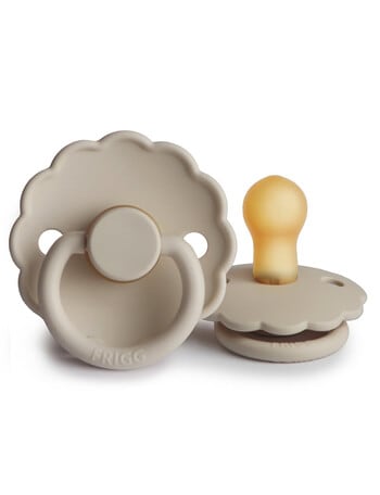 FRIGG Daisy Latex Pacifier, Sandstone, 2-Pack, 0-6m product photo