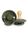 FRIGG Rope Latex Pacifier, Olive, 2-Pack, 0-6m product photo