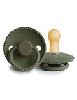 FRIGG Rope Latex Pacifier, Olive, 2-Pack, 6-18m product photo