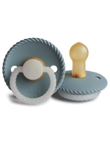FRIGG Rope Latex Nite Pacifier, 2-Pack, Stone, 6-18m product photo