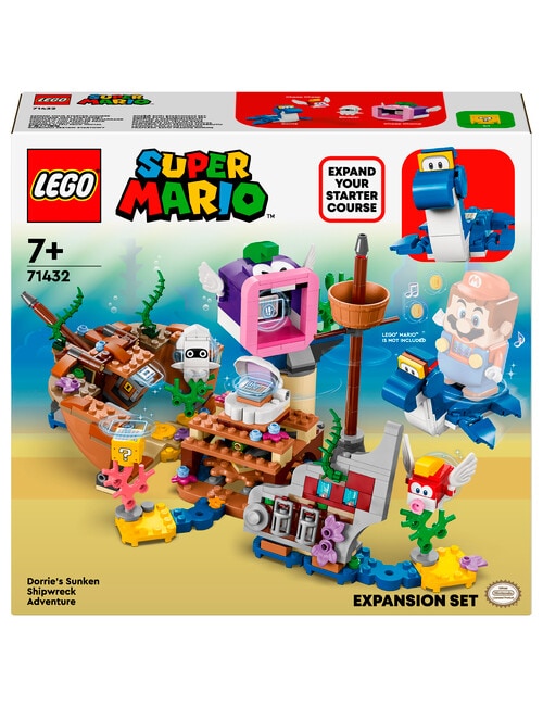LEGO Super Mario Dorrie's Sunken Shipwreck Adventure Expansion Set, 71432 product photo View 02 L