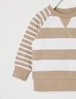 Teeny Weeny All Dressed Up Stripe Pique Sweatshirt product photo View 02 S