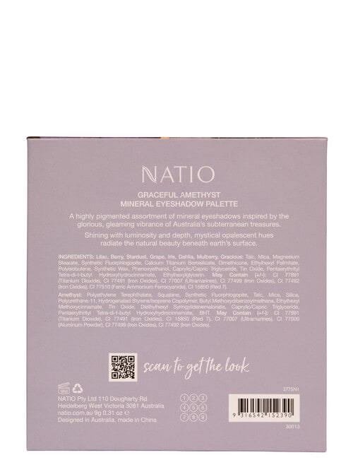 Natio Graceful Amethyst Mineral Eyeshadow Palette product photo View 03 L